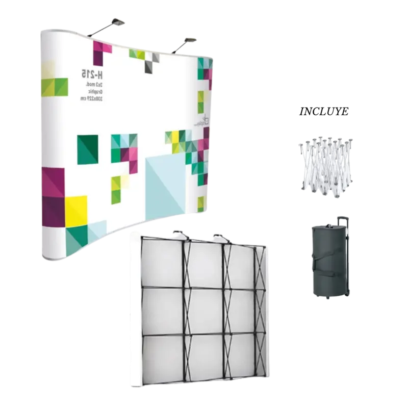 pop up imantado curvo 230 x 230
