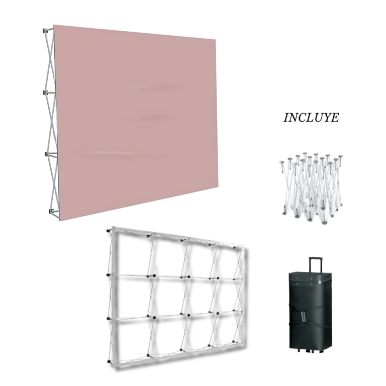 pop up velcro recto en tela 230 x 300